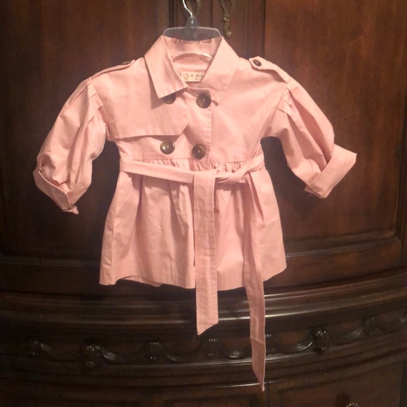 Other - Blush Pink Trench Coat with brown buttons